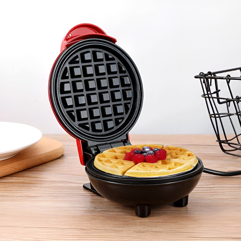 Compact 4-Inch Non-Stick Electric Mini Waffle Maker | 350-Watt