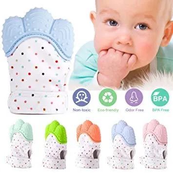 Baby Teether Glove | Silicone Teething Mitten for Newborns and Infants