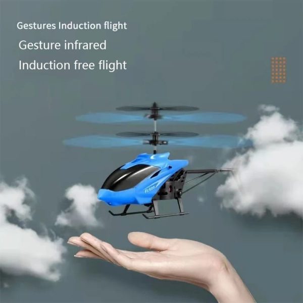 Rechargeable Flying Helicopter With Lights,(hand Sensor Control) Best Toy For Kids Playing (random Color)