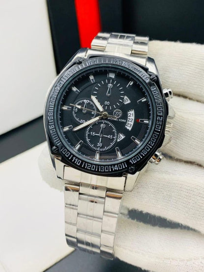 Michael Kors Men's Chain Style Watch | Black & White