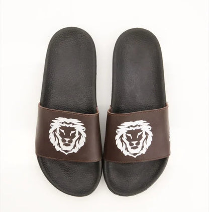 Comfortable Lion Printed Flip-Flop Slippers | Non-Slip Casual Slides for Boys & Men