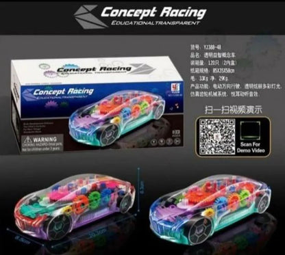 Concept Racing Educational Car | 3D Flashing LED Light Toy | Gift for Kids