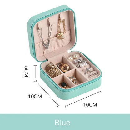 Jewelry Organizer Box for Travel | Compact Leather Case for Hair Accessories & Jewelry