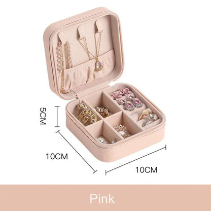 Jewelry Organizer Box for Travel | Compact Leather Case for Hair Accessories & Jewelry