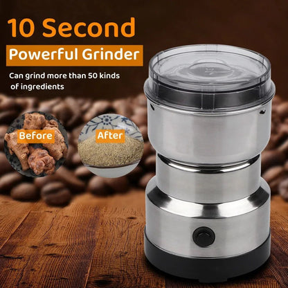 Mini Electric Grinder | Stainless Steel Coffee, Spice, and Masala Grinder