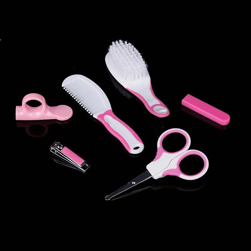 6 Pcs Baby Grooming Kit – Hair Brush, Clippers & Newborn Care Essentials