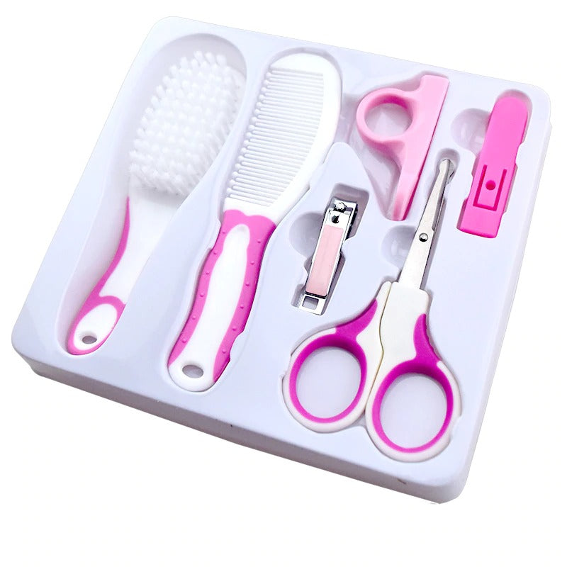 6 Pcs Baby Grooming Kit – Hair Brush, Clippers & Newborn Care Essentials