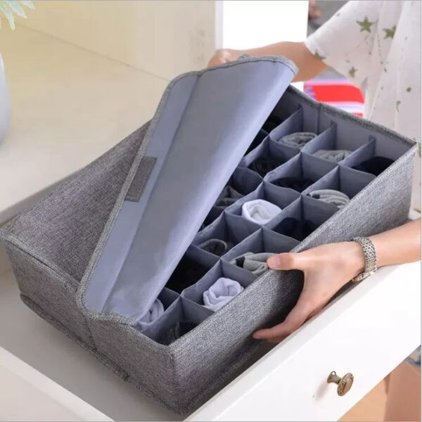 Socks Organizer | 24-Cell Drawer Organizer Divider for Underwear and Accessories