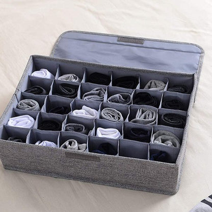 Socks Organizer | 24-Cell Drawer Organizer Divider for Underwear and Accessories