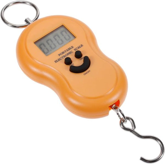 Utility Luggage Scale 50kg | Mini Digital Hook Scale for Travel, Kitchen, & Fishing